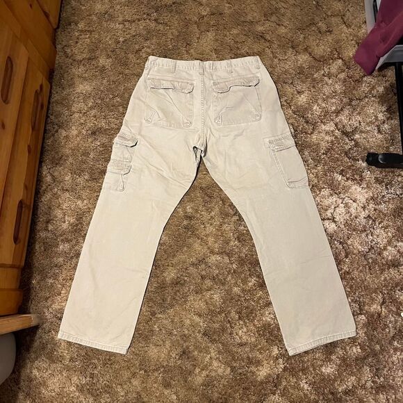 Vintage Wrangler Multi Pocket Beige Cargo Pants 36 x 32 - Picture 1 of 3
